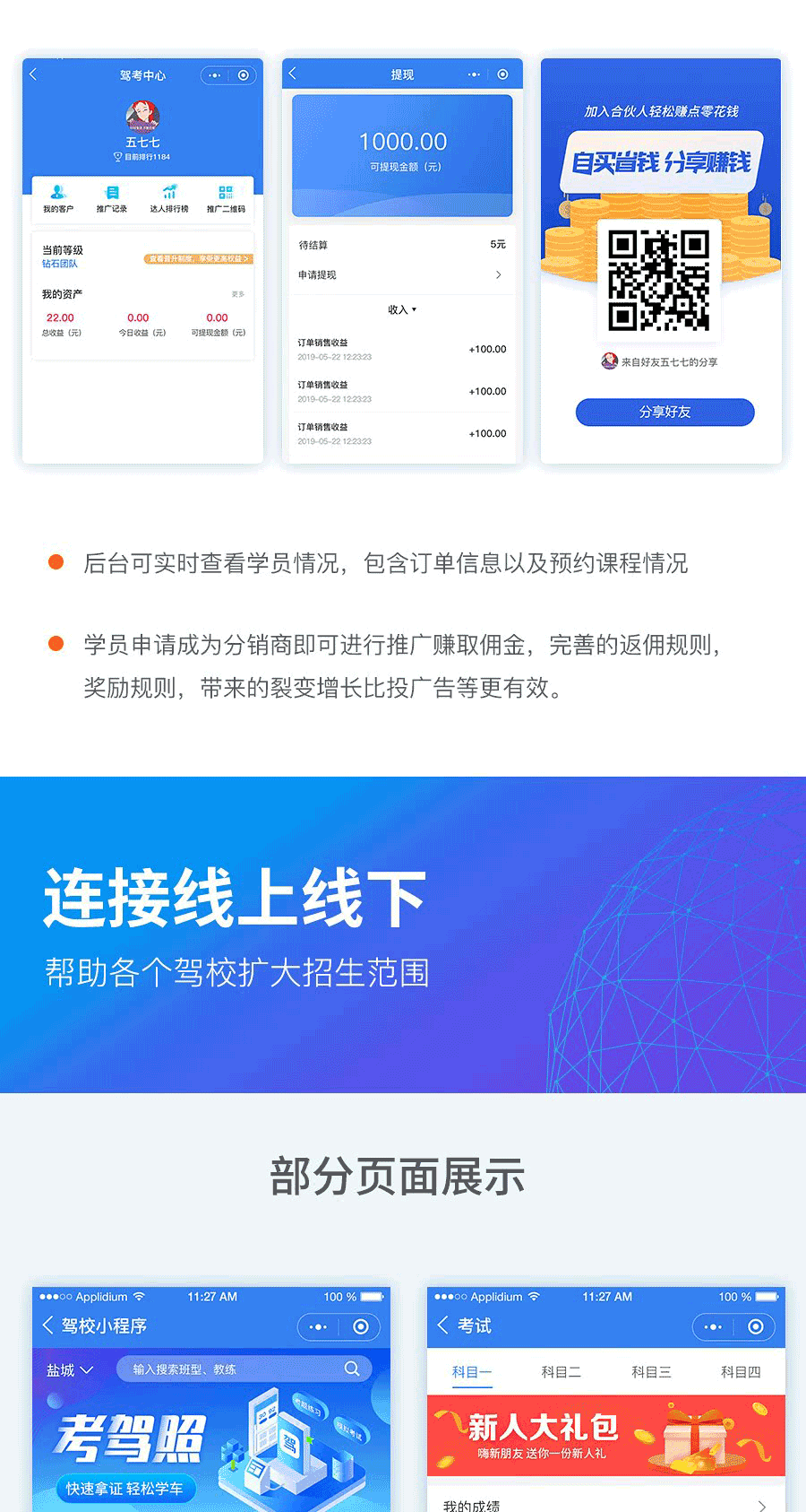 后臺可實時查看學(xué)員情況